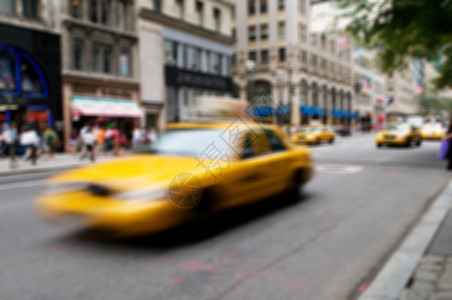 著名的纽约黄色出租车图片