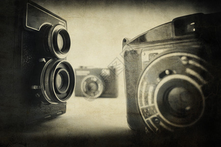 几款复古质感的旧照片相机图片