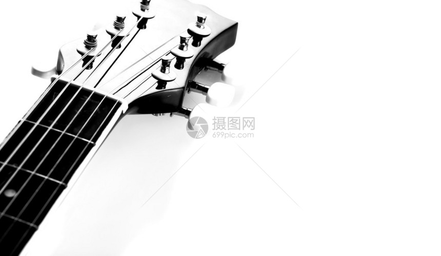 乐器乐器的细节吉他上的弦乐图片