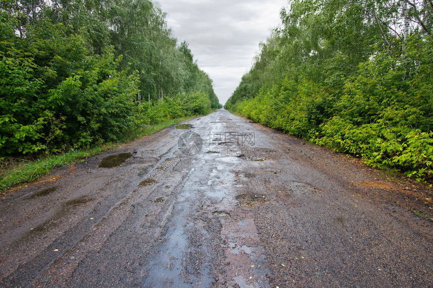 颠簸的道路后退到正确的距离图片