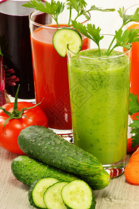 蔬菜水果汁图片