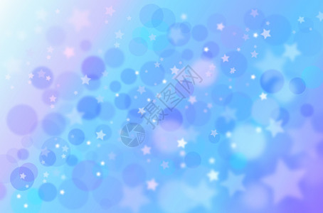 紫色和蓝色圆圈和星抽象背景图片