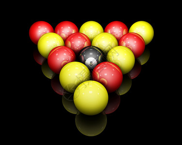 英式8球架的3D渲染设计图片