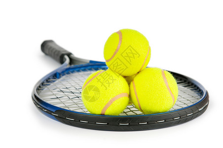 与球和拍的网球概念背景图片