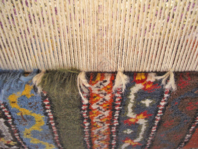 用于制作土耳其地毯的羊毛球图片