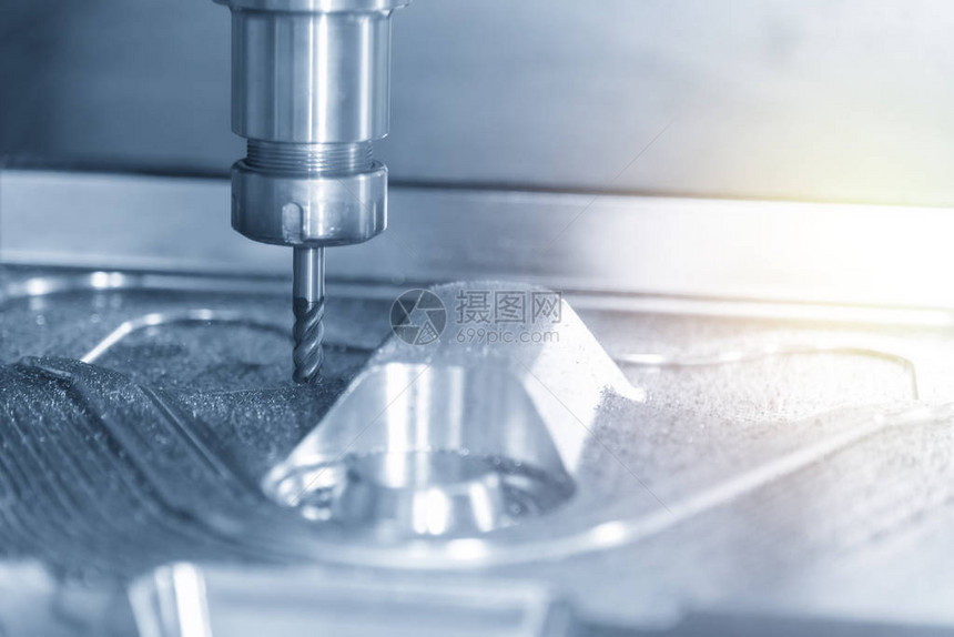 CNC碾磨机用固体半径末端磨粉工具切割铸模部分Mol图片