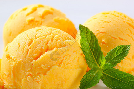 黄色冰淇淋勺细节图片