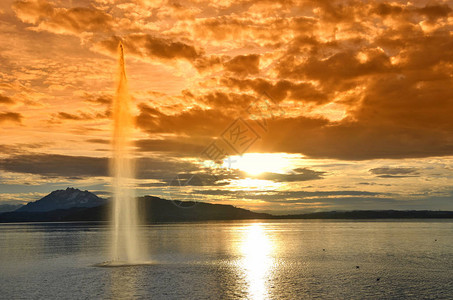 瑞士楚格湖风景图片