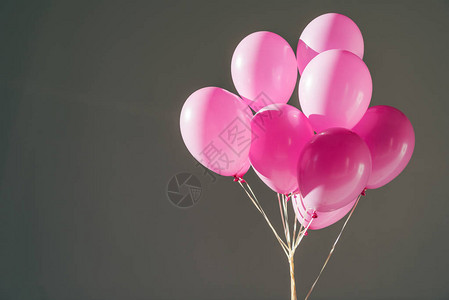 粉红色气球用于聚会图片