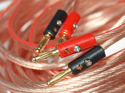 扬声器立体声音频电缆的详细信息背景图片