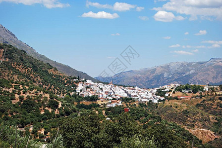 周韦彤秀美胸马拉加省FortesdelaFrontera西班牙安达卢西亚西欧城镇和周背景