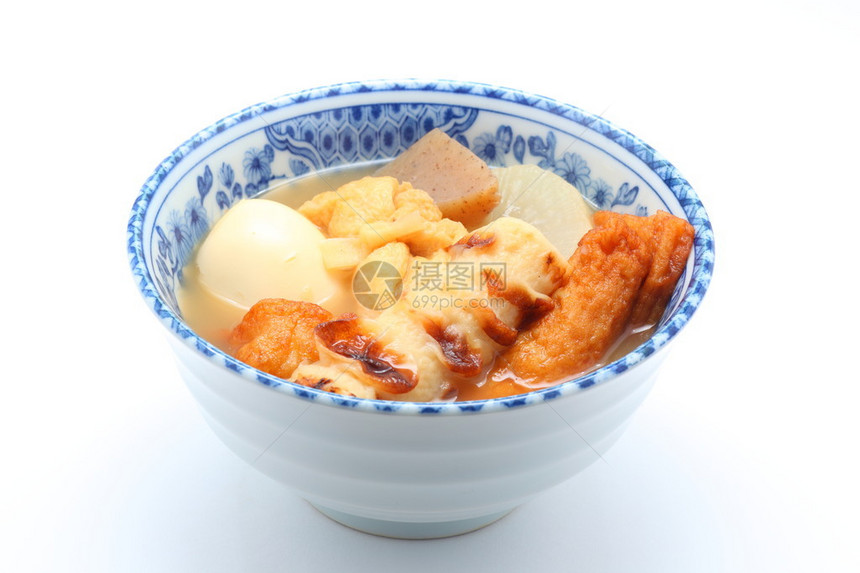关东煮日本料理白色背景图片