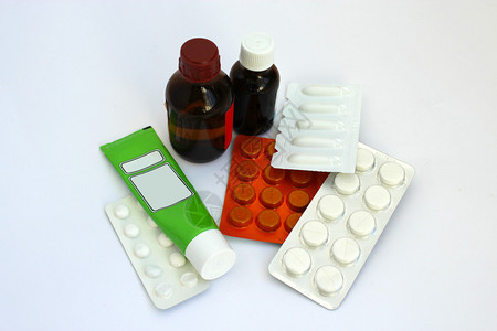 包装药丸和药物的形象高清图片