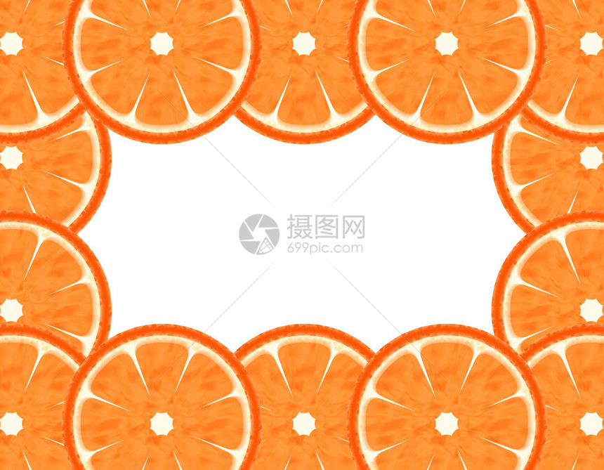 抽象切片葡萄柚边框图片