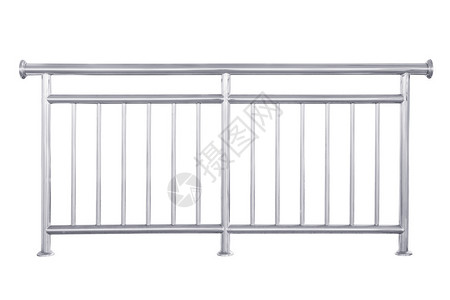 不锈钢铁护栏隔离在白色上图片
