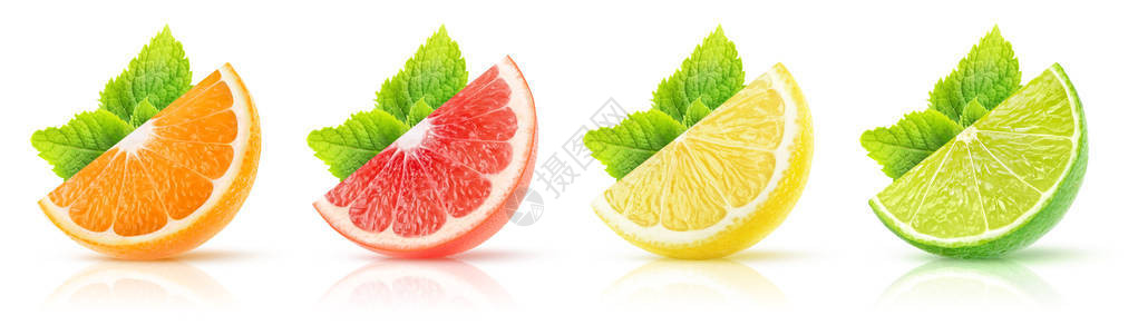 橙子粉红葡萄油柠檬和柠檬的边缘图片