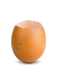 孤立的白色背景上的鸡空蛋壳图片