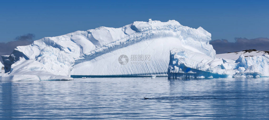 南半球的冰川和冰山上的全球气候变化维护生态图片