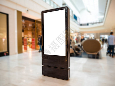 购物中心广告数字媒体空白屏幕图片
