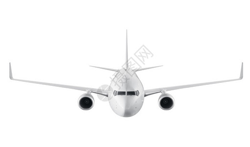 白色背景孤立的客运飞机数以白图片