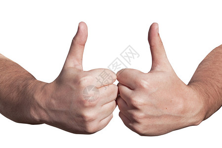 两只手竖起大拇指表示好运图片