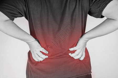 背痛连结疼痛病人的医学单语调在背图片