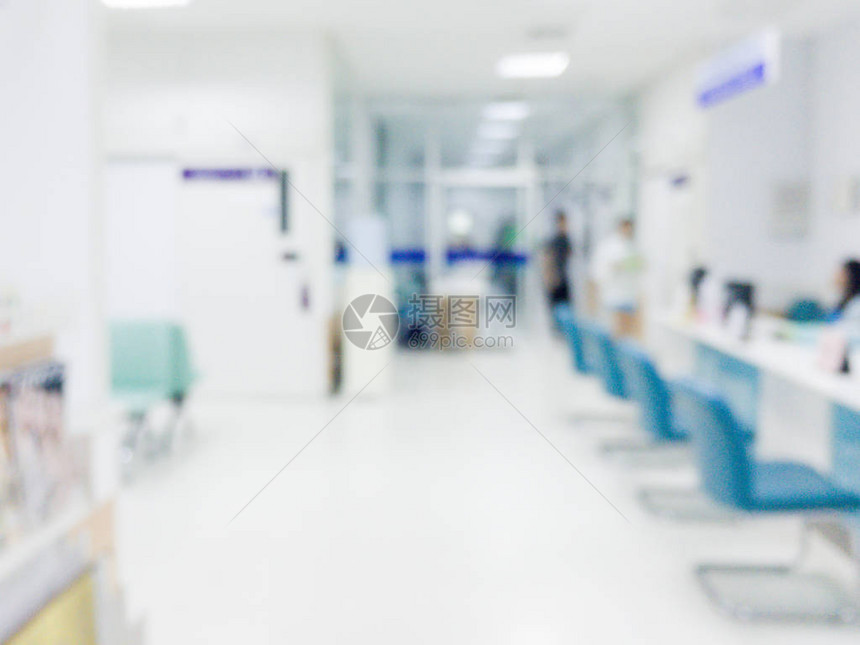 模糊的背景抽象模糊美丽的豪华医院和诊所内部的背景复古图片