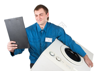 清洁洗衣机维修理工图片