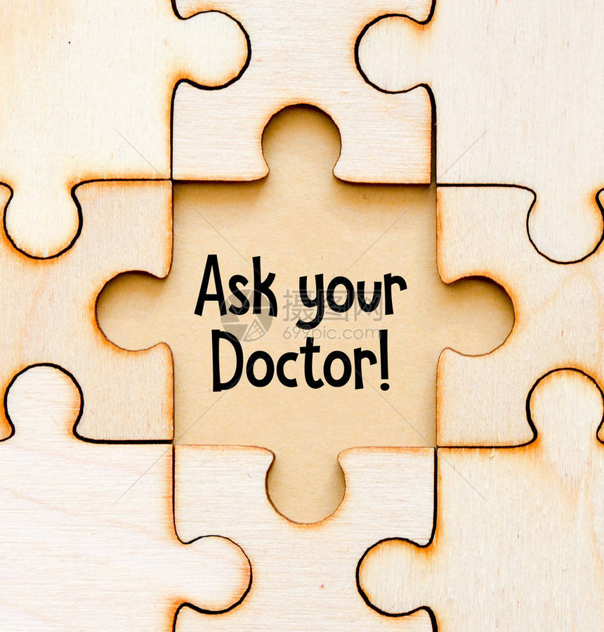 问你的医生木拼图医学概念图片