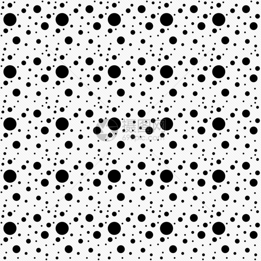 白色和黑色圆点抽象设计瓷砖图案重复背景图片