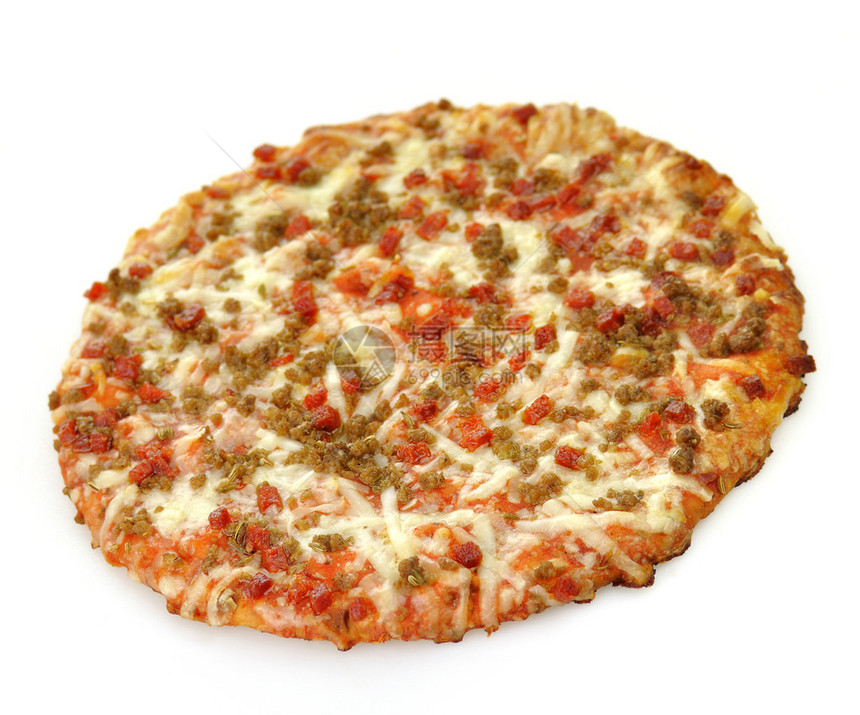 迷你披萨配香肠和意大利辣香肠图片