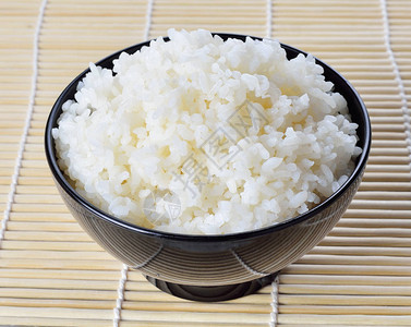 黑圆碗白米饭图片