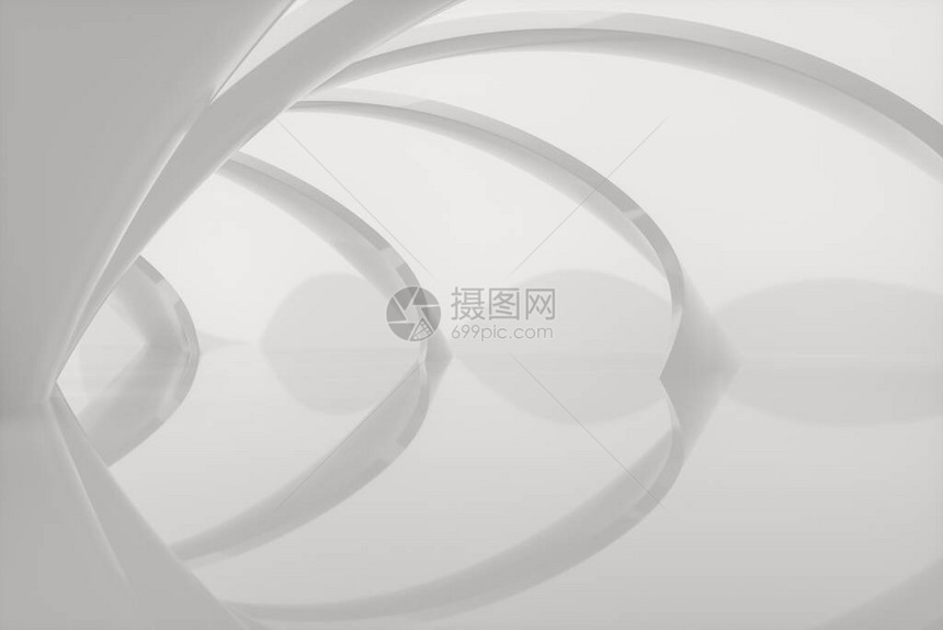 清晰的曲线建筑结构3D造影图片