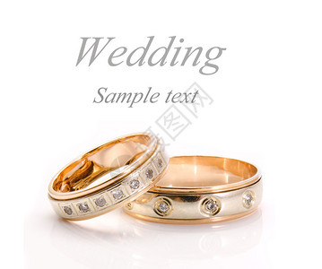 孤立在白色背景上的结婚戒指图片