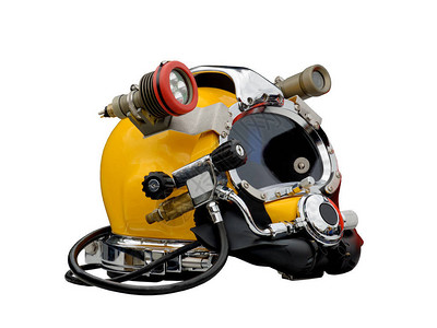 潜水员的头盔保护图片