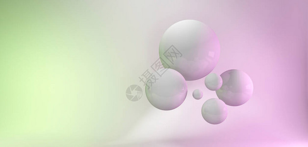 很酷脑艺术3D白球抽象颜设计图片