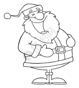 科迈罗Santa笑的插画