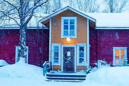 cottage芬兰拉普兰Rovaniemi的Cottage背景