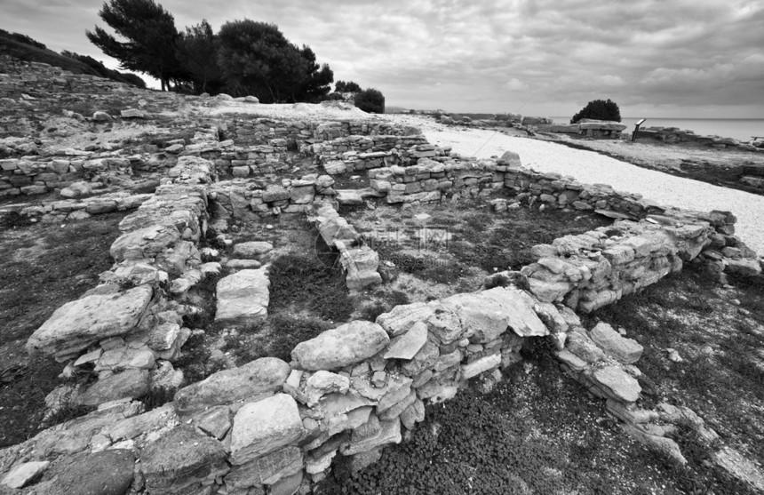 意大利西里埃拉克莱亚米诺阿格里根托省考古区希腊房图片