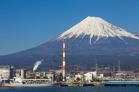 静冈县富士山和日本工业区图片