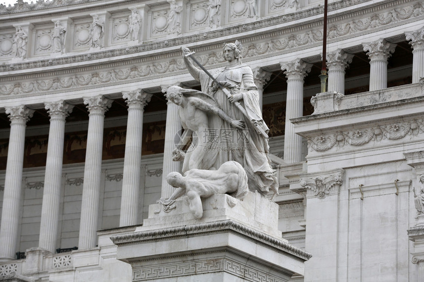 祖国祭坛AltaredellaPatria在意大利罗马被称为纪念碑aVittorioEmanueleII维克多伊曼纽尔二世纪念碑图片