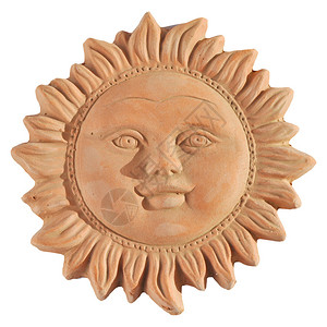 太阳古兵马俑面具背景图片