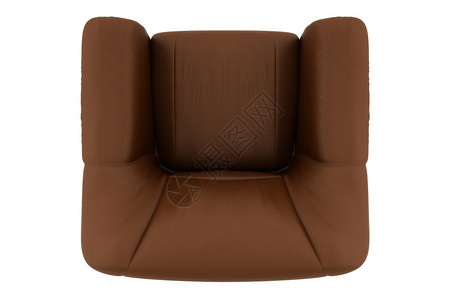 棕色皮带扶手椅的顶部视图背景图片