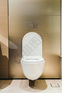 美丽的奢华豪的白色马桶座椅和厕所室图片
