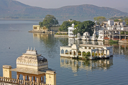 印度Udaipur湖背景图片