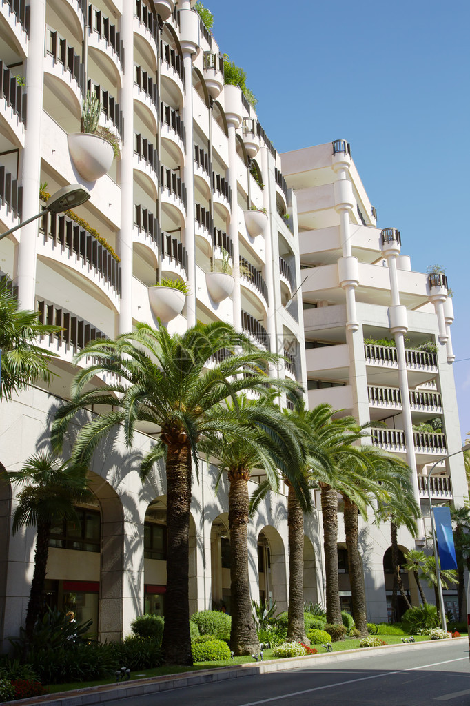 法国摩纳哥的现代豪华阶级建筑架构位图片