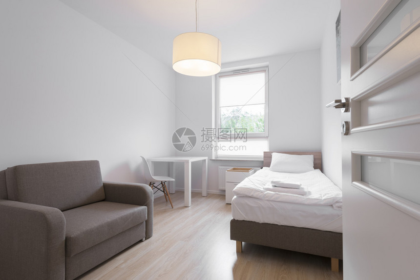 室内设计系列白色的现代卧室图片