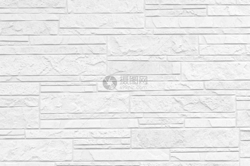 白色现代石砖墙图案与背景图片