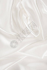 白色柔软闪亮缎面织物背景图片