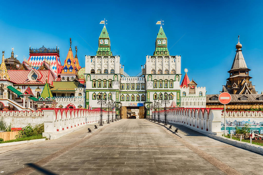 俄国莫斯科文化中心Izmailovo的KremlininIzma图片